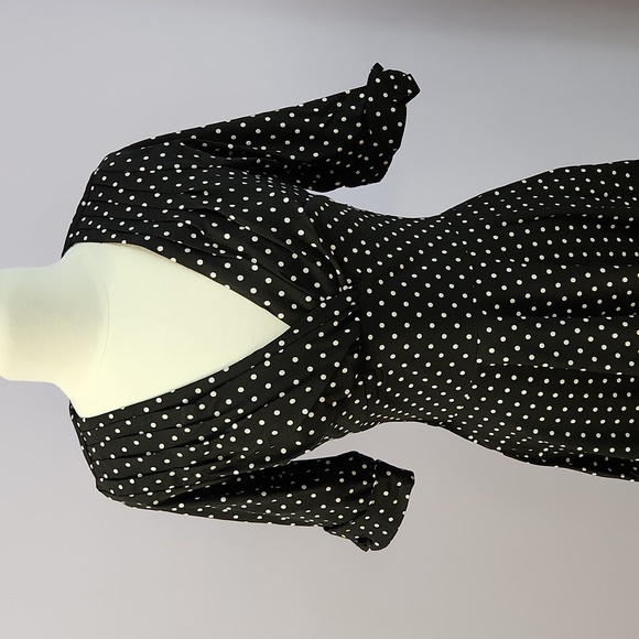 UNIQUE VINTAGE polka-dot swing dress - Picture 4 of 13